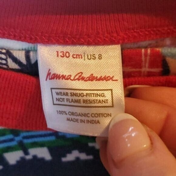 Hanna Andersson Holiday Images Multi-colored Unisex Sz 8 2-piece Pajama Set - Picture 4 of 9